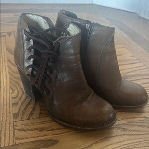 Freebird Dark Brown Ankle Booties
